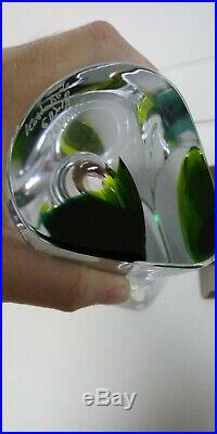 Kosta Boda Aria Vase, 7040535, Signed, 11.25 Goran Warff New, Turquoise Green N