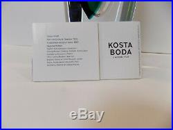 Kosta Boda Aria Vase, 7040535, Signed, 11-3/8 Goran Warff New, Turquoise Green