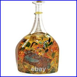 Kosta Boda Art Glass 89252 Signed Bertil Vallien Yellow Satellite Bottle, 9 1/4