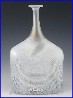 Kosta Boda Art Glass Bertil Vallien 9-1/4 NETWORK BOTTLE VASE Numbered Rare