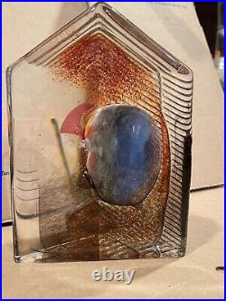 Kosta Boda Art Glass, Bertil Vallien Glass Face, LE 21/500 Rare