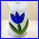 Kosta Boda Art Glass Blue Tulipa Tulip Vase Signed Ulrica Hydman Vallien 6 EUC