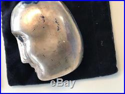 Kosta Boda Art Glass Brains John Sculpture WithBox, Blue Bag Etc-Bertil Vallien