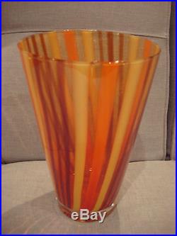 Kosta Boda Art Glass Cabana Vase Orange By Ludvig Lofgren 7041104
