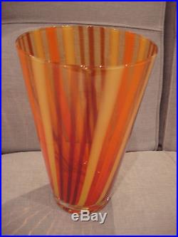 Kosta Boda Art Glass Cabana Vase Orange By Ludvig Lofgren 7041104