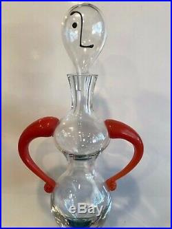 Kosta Boda Art Glass Decanter Carafe Kjell Engman 89201 Form Of A Woman