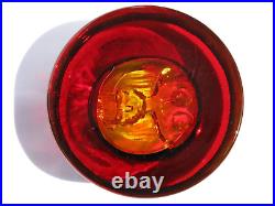 Kosta Boda Art Glass Embossed Nude Female by Erik Hoglund Colour Golden Amber