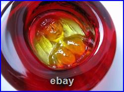 Kosta Boda Art Glass Embossed Nude Female by Erik Hoglund Colour Golden Amber