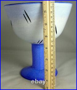 Kosta Boda Art Glass Footed Bowl Vase OPEN MINDS By Ulrica Hydman Vallien EXC