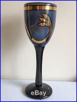 Kosta Boda Art Glass Goblet By Ulrica Hydman Vallien (Signed, Limited Ed.)