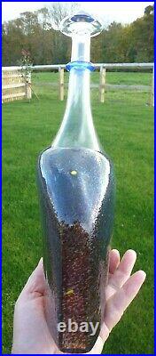 Kosta Boda Art Glass Satellite Bottle Vase sign Bertil Vallien with label