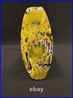 Kosta Boda Art Glass Satellite Bottle Vase signed Bertil Vallien