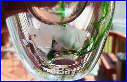 Kosta Boda Art Glass Seaweed Fish Vase 8.5 Vicke Lindstrand LG 349 Sweden