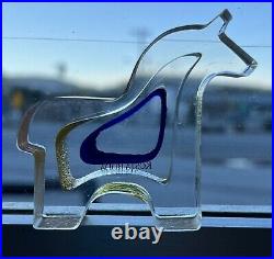 Kosta Boda Art Glass Swedish Horse Paperweight Figure Bertil Vallien Design