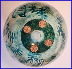 Kosta Boda Art Glass UNDERWORLD Blue Heavy Bowl, Olle Brozen, 7040721