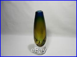 Kosta Boda Art Glass Vase Design Modell 1842 Sweden Vase Suede Signed