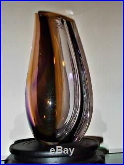 Kosta Boda Art Glass Vase Sculpture 12 New-signed G Warff
