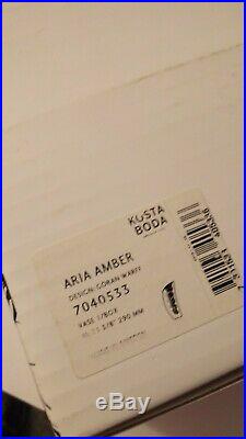 Kosta Boda Artist's Choice Aria Vase 12 Goran Warff New in Box Amber & Red Rare