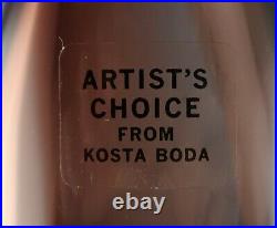 Kosta Boda Artist's Choice Engman Tobago 16 Tall Scandinavian Art Glass Vase