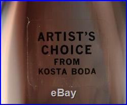 Kosta Boda Artist's Choice Engman Tobago 16 Tall Scandinavian Art Glass Vase