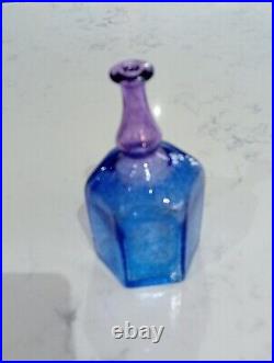 Kosta Boda Artists Art Glass Coll Antikva Bertil Vallien Bottle Vase Hexagon