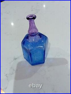 Kosta Boda Artists Art Glass Coll Antikva Bertil Vallien Bottle Vase Hexagon