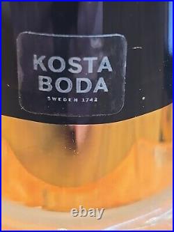 Kosta Boda Asa Jungnelius Lipstick & Nail Polish Lethal Orange Glass Sculpture