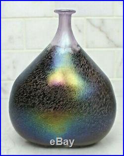 Kosta Boda Bertil Vallien 9 Volcano Swedish Iridescent Art Glass Vase 48238