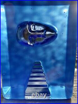 Kosta Boda Bertil Vallien AZUR/BLUE Sculpture Ltd ED 110/1000 Stairs#7520110