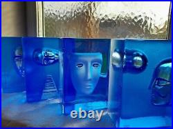 Kosta Boda Bertil Vallien AZUR/BLUE Sculpture Ltd ED 110/1000 Stairs#7520110