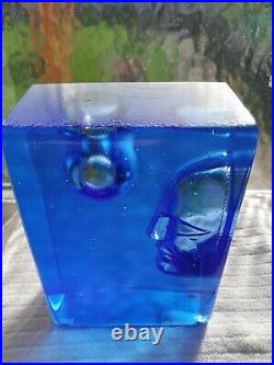 Kosta Boda Bertil Vallien AZUR/BLUE Sculpture'Moon #7520110 110/1000