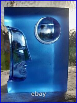 Kosta Boda Bertil Vallien AZUR/BLUE Sculpture'Moon #7520110 110/1000