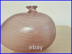 Kosta Boda Bertil Vallien Aphrodite Art Glass Pink Swirl Vase