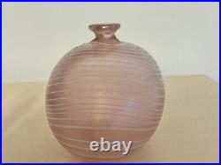 Kosta Boda Bertil Vallien Aphrodite Art Glass Pink Swirl Vase