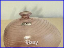 Kosta Boda Bertil Vallien Aphrodite Art Glass Pink Swirl Vase