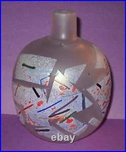 Kosta Boda Bertil Vallien Art Glass Vase Atelje Series 2006 5.25 h