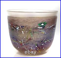 Kosta Boda Bertil Vallien Artist Collection Iridescent Tornado Art Glass Bowl