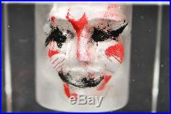 Kosta Boda. Bertil Vallien. Atelier. Art Object Clown's Face. Special Edition
