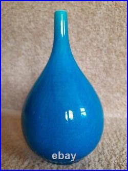 Kosta Boda Bertil Vallien Blue Galaxy Bottle Vase Vintage Art Glass #48014