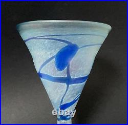 Kosta Boda Bertil Vallien Blue Galaxy Goblet Vase Artist Coll Swedish Art Glass