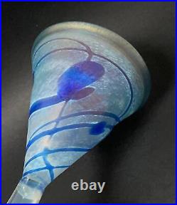 Kosta Boda Bertil Vallien Blue Galaxy Goblet Vase Artist Coll Swedish Art Glass