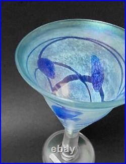 Kosta Boda Bertil Vallien Blue Galaxy Goblet Vase Artist Coll Swedish Art Glass