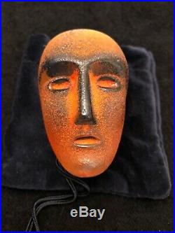 Kosta Boda Bertil Vallien Brains Cesare BRICK-RED 7099862 Mask Sculpture
