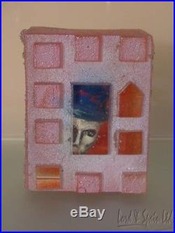 Kosta Boda Bertil Vallien CUBE IN A BOX Ltd Ed Sculpture-Head in Window