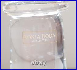 Kosta Boda Bertil Vallien Crystal Glass Art Sculpture Bottle Diver Signed