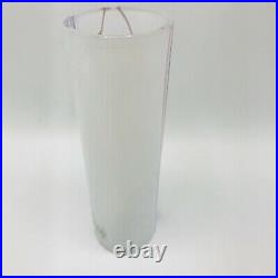 Kosta Boda Bertil Vallien Cylindrical Sanded Glass Vase Rainbow Series 1970s B
