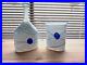 Kosta Boda Bertil Vallien Designed Blue Galaxy Glass Vase Set of 2