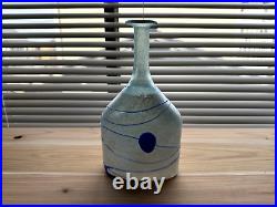 Kosta Boda Bertil Vallien Designed Blue Galaxy Glass Vase Set of 2