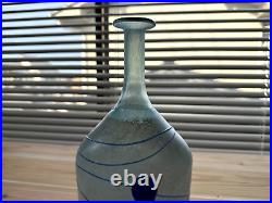 Kosta Boda Bertil Vallien Designed Blue Galaxy Glass Vase Set of 2