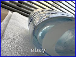 Kosta Boda Bertil Vallien Designed Blue Galaxy Glass Vase Set of 2